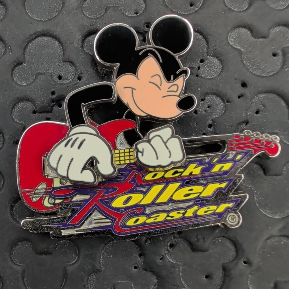 Disney parks Rock 'n' Roller Coaster Mickey Mouse on Guitar slider trading pin
